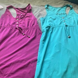 2 Athleta slip dresses.  Great for travel, beach, weekend.